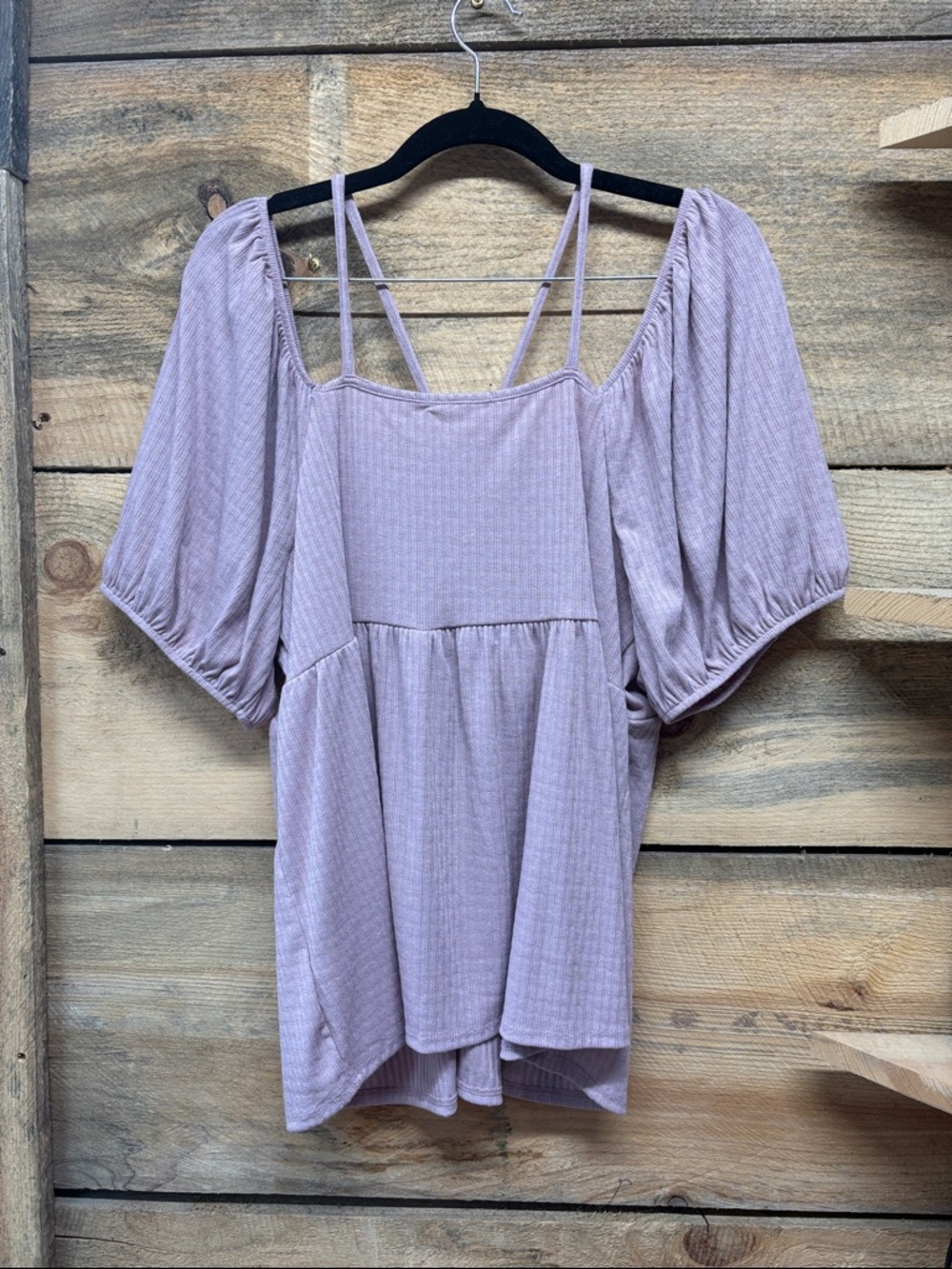 Maurices Ribbed Blouse with Ruched Front - Picture 7 of 7